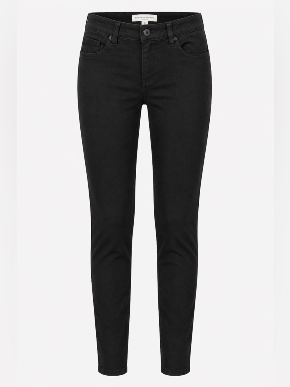 Banana Republic Black Stretch Denim Jeans Size 2 | Mid Rise Skinny 5 Pocket - Picture 1 of 6